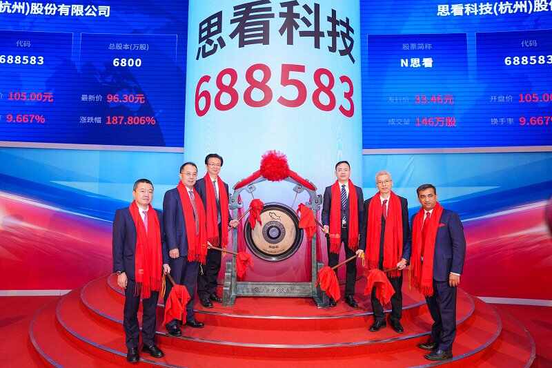 思看科技上市敲锣仪式
