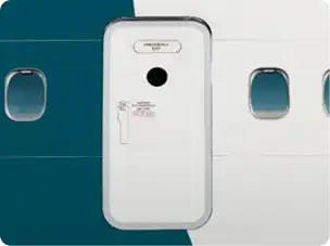 飛行機のドア