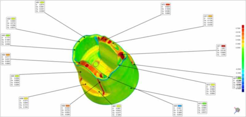 Contrast detection of casting rod and data mold