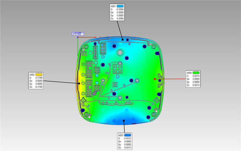 Color map of back side