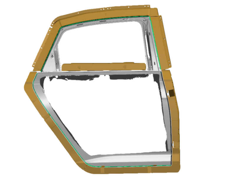 car door, flush inspection car door, flush inspection
