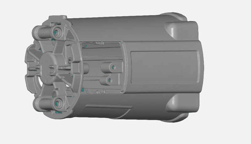 point clouds of a cylinder plastic shell