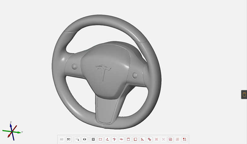 point clouds of a steering wheel point clouds of a steering wheel