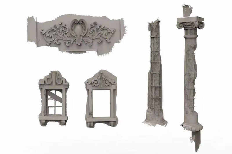 wood carving, historical building