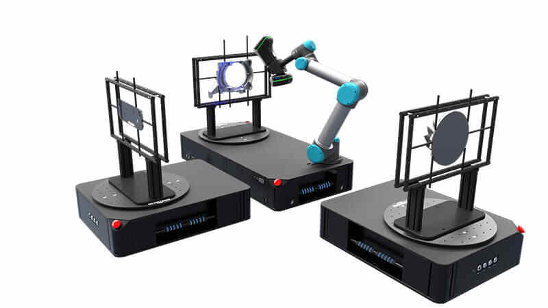 Automated 3D measurement station with positioners