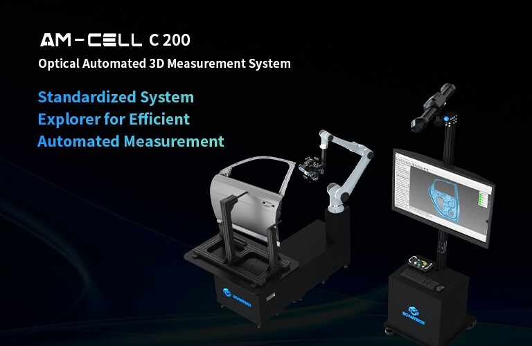 O SCANTECH LIMELAÇÕES OPTICA automatizada 3D Sistema de medição AM - Cell C200