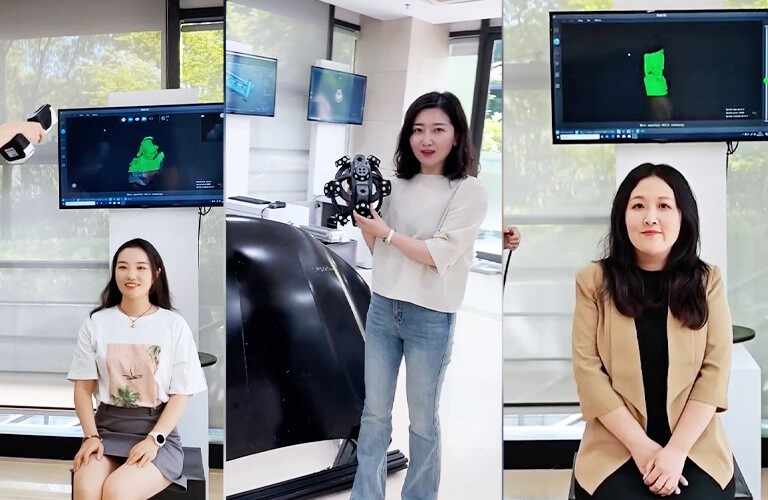 Os repórteres do Centro de Programação da Ásia - África do Grupo de Mídia da China visitam a Scantech para explorar a digitalização 3D avançada