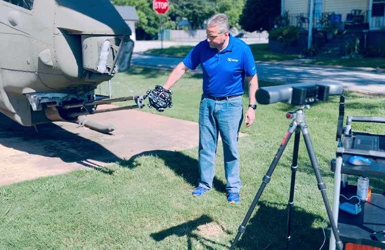 Digitalización de un helicóptero Cobra con Nimbletrack para desbloquear el potencial de escaneo 3D